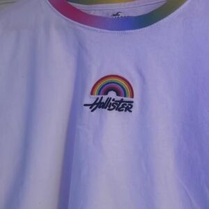 Hollister rainbow crop top Size L